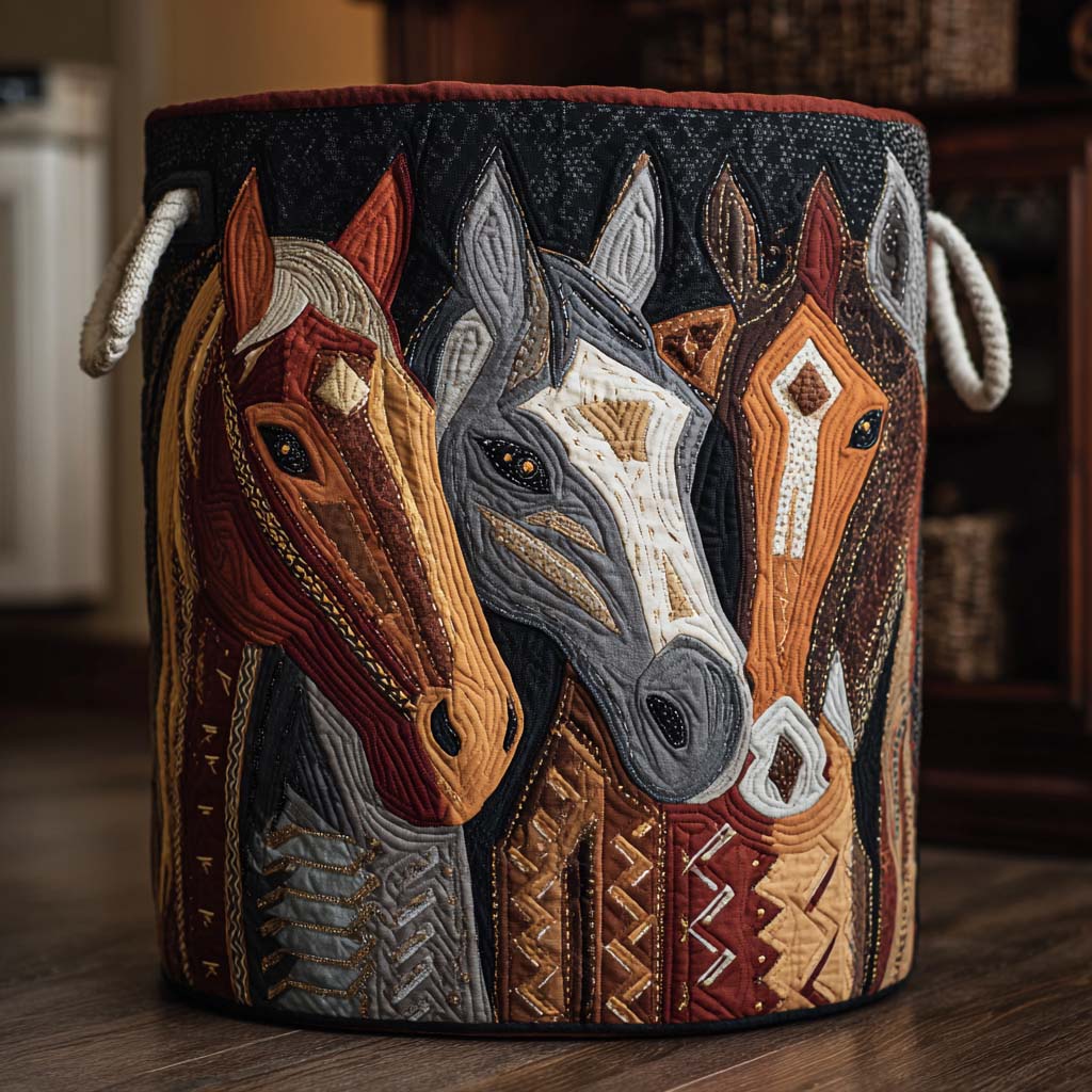 Mountain Hike Upholstered Laundry Basket
