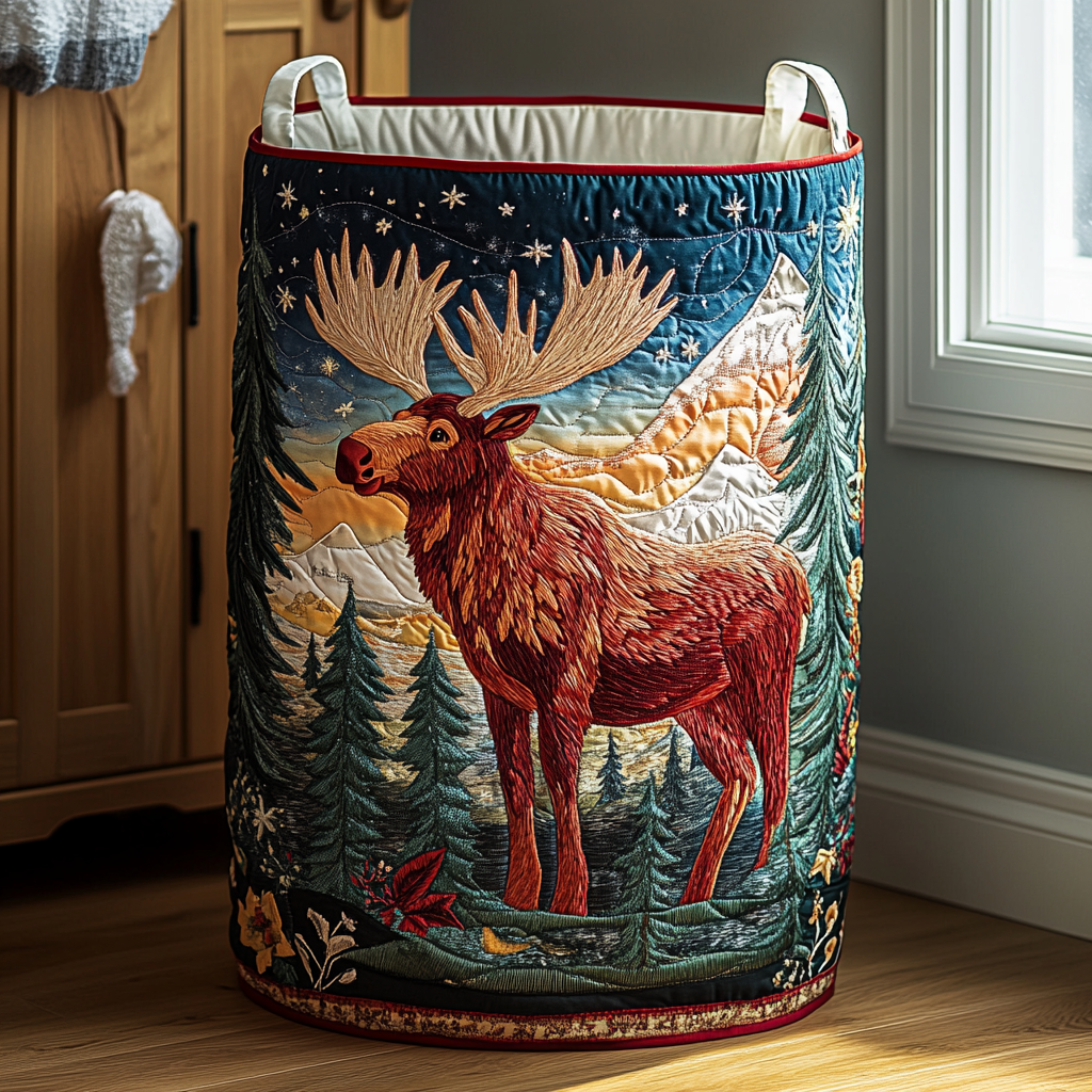 Forest Upholstered Laundry Hamper