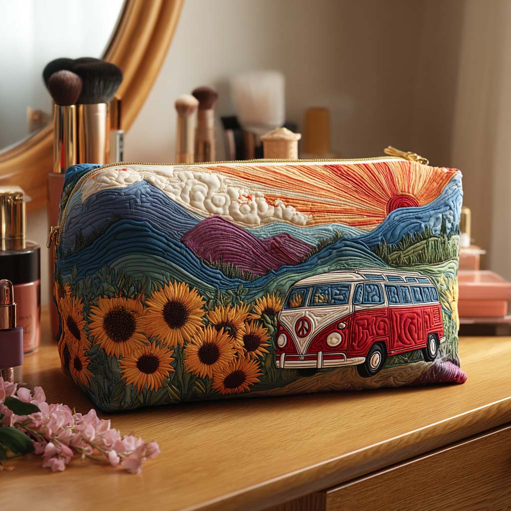 Sofie - Nature-Inspired Quilted Toiletry Bag for Travel