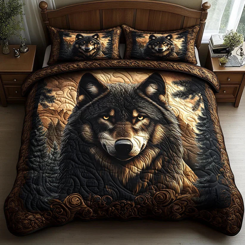 Forest Animals 3-Piece Stitched Duvet Cover Set