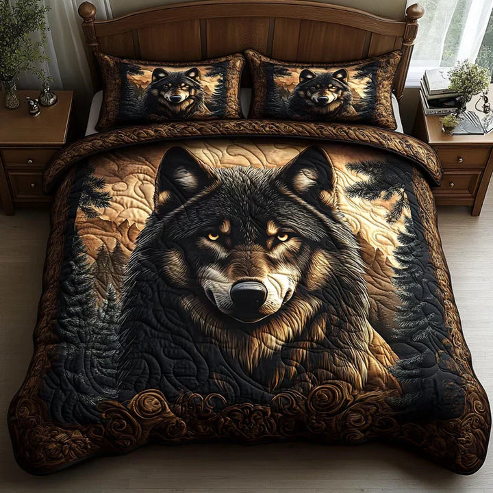 Forest Animals 3-Piece Stitched Duvet Cover Set