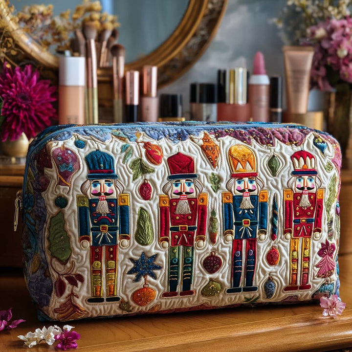 Silke - Shiny Nutcracker Quilted Toiletry Bag