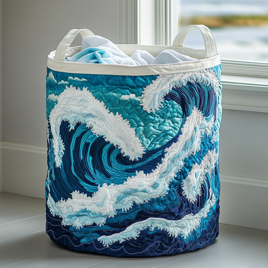 Ocean Golf Upholstered Laundry Basket