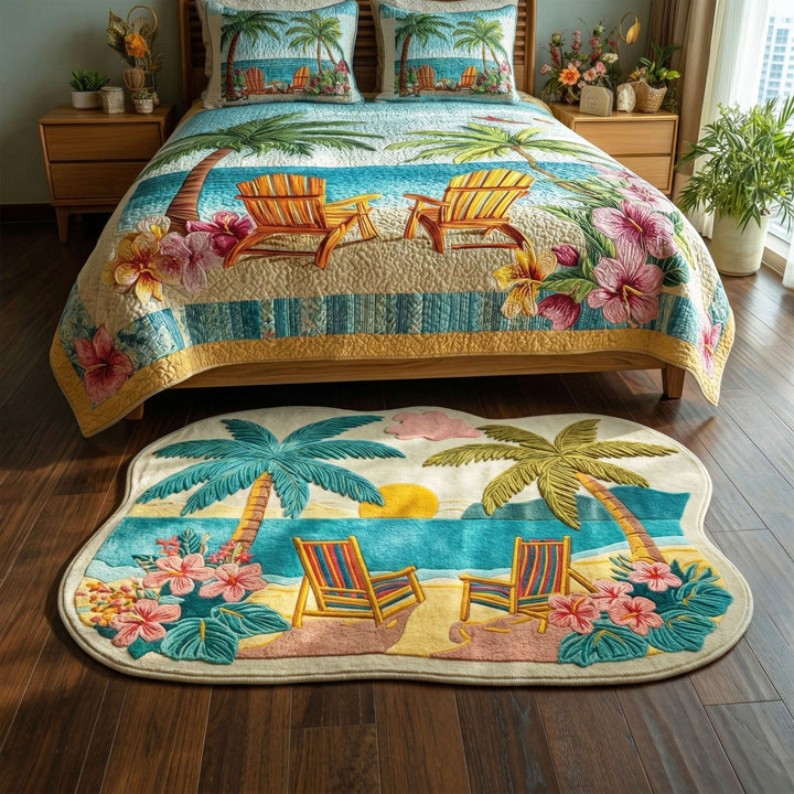 Personalized Palm-Shaped Decorative Floor Rug - Anna