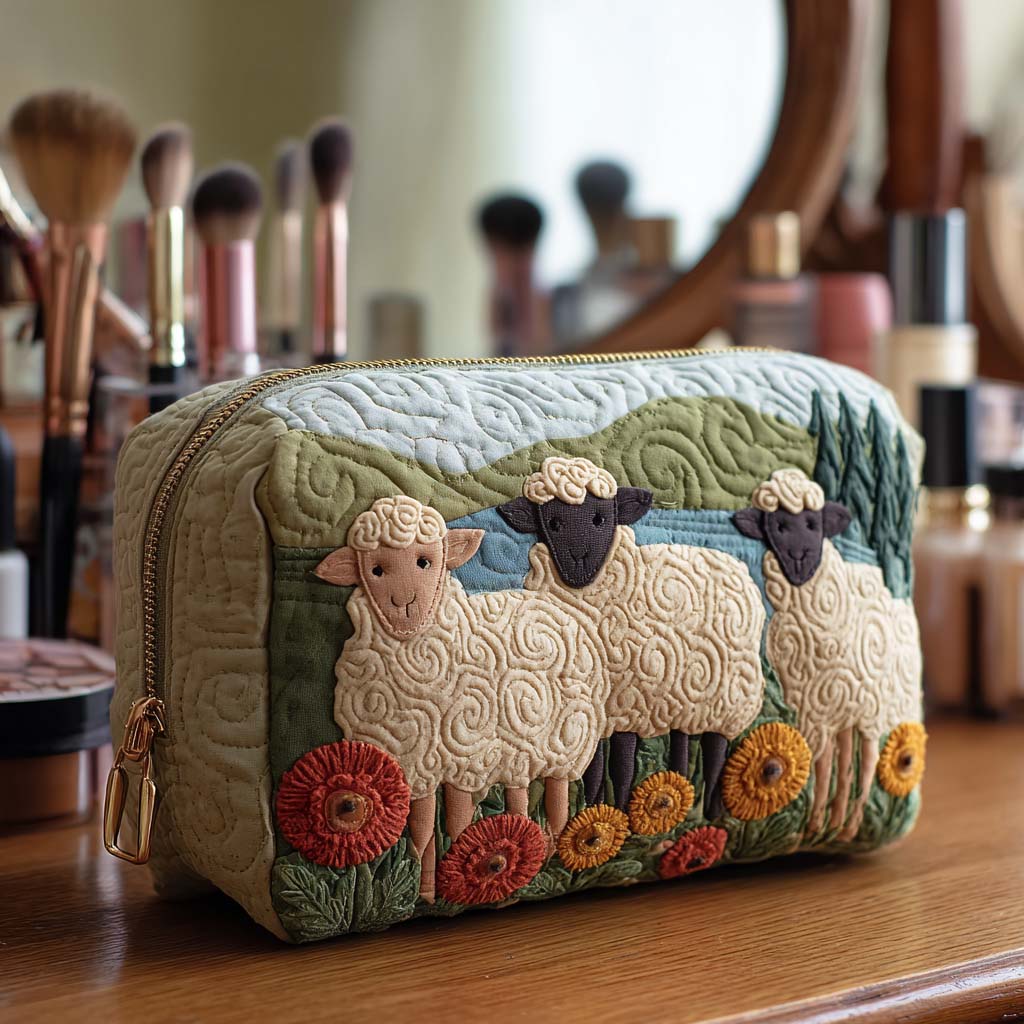 Loïs - Sheep Quilted Toiletry Bag