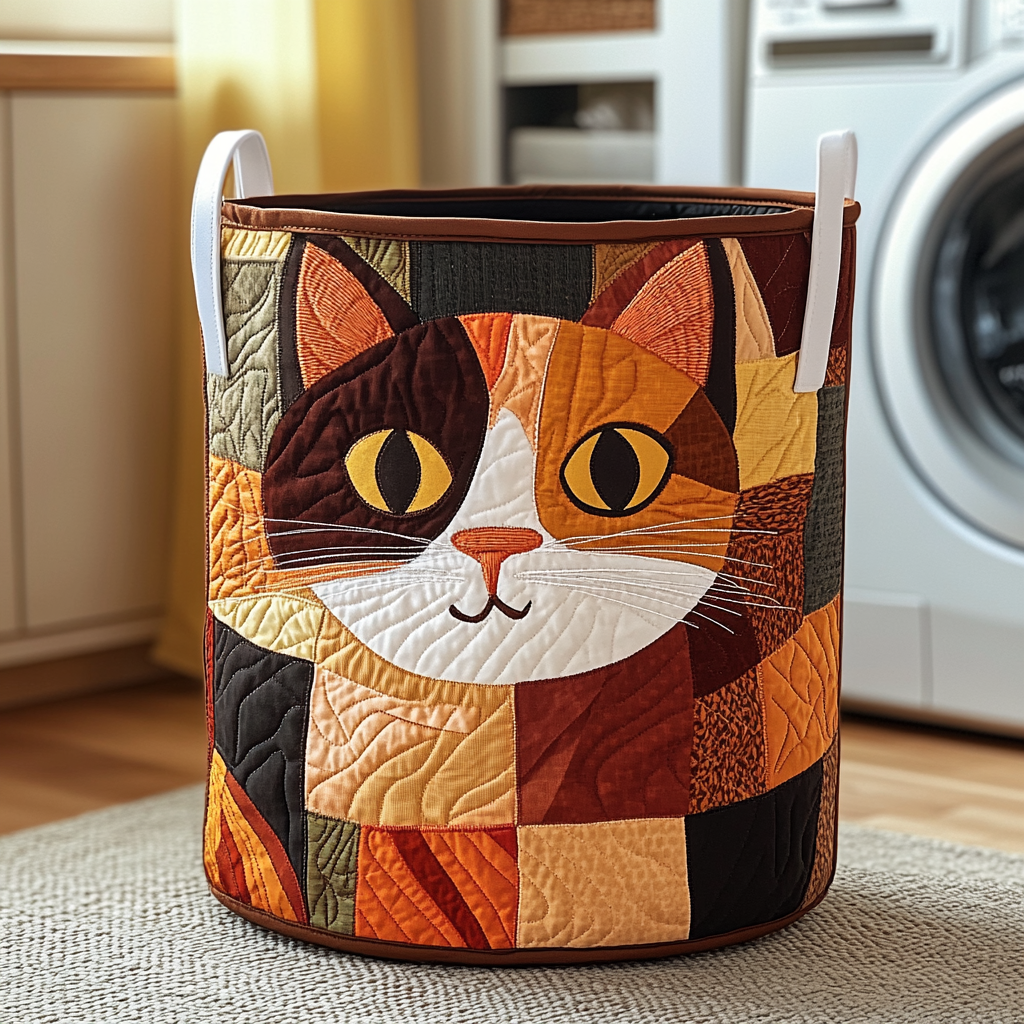 Patchwork Quilted Laundry Hamper