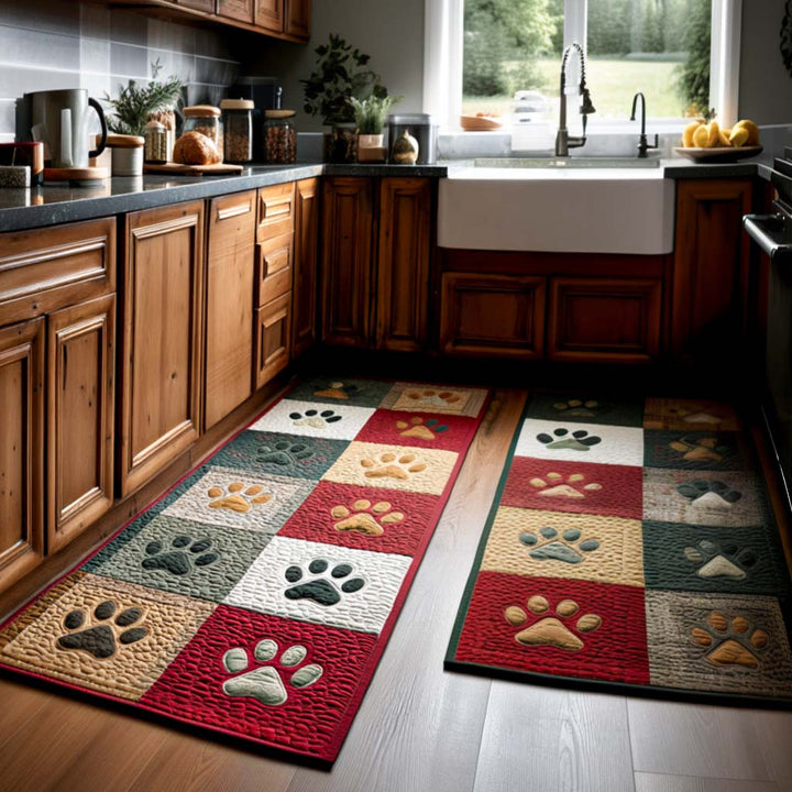 Bregje - Cozy Kitchen Mat with Paw Print Design