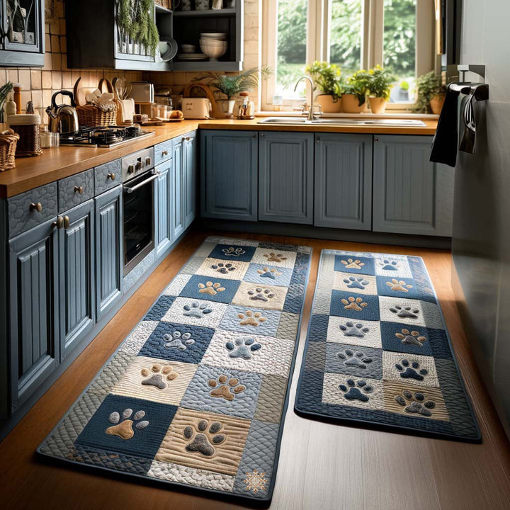 Sanne - Heart and Paw Print Kitchen Mat