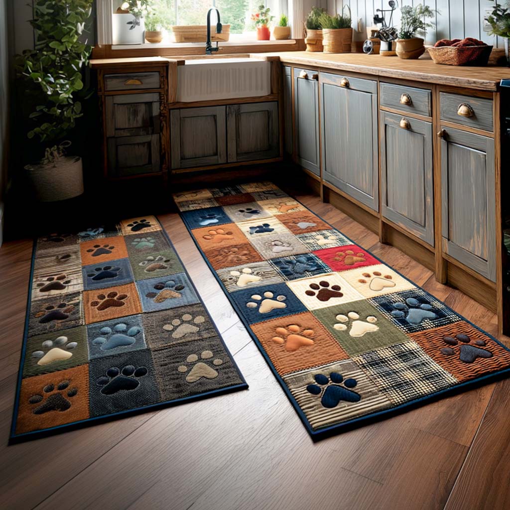 Ria - Paw Print Kitchen Mat