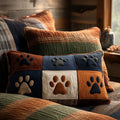 Padded Cushion Cover - Meadow of Footprints