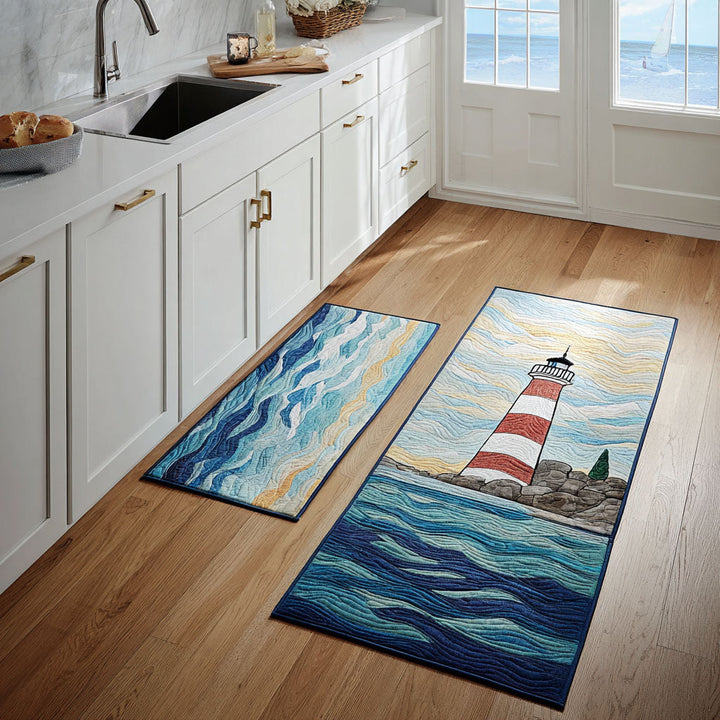 Anouk - Serene Lighthouse and Sea Kitchen Mat