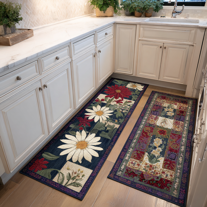 Corrie - Elegant Floral Kitchen Mat