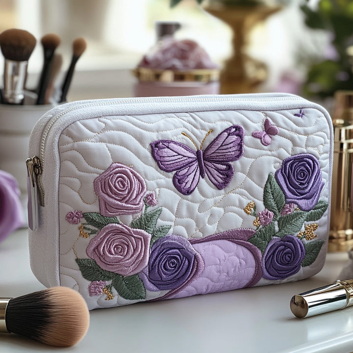 Sophie - Elegant Purple Quilted Toiletry Bag