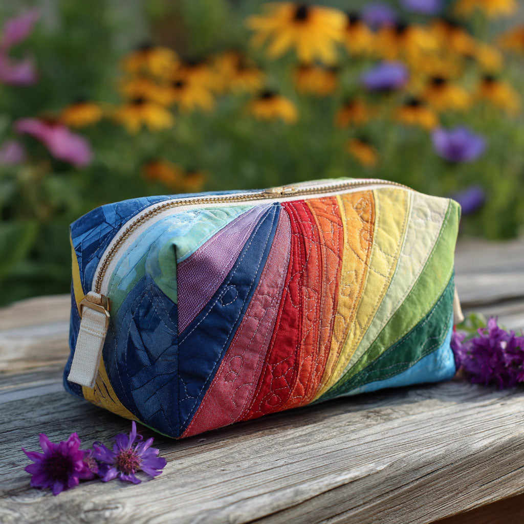 Puck - Rainbow Flow Quilted Toiletry Bag