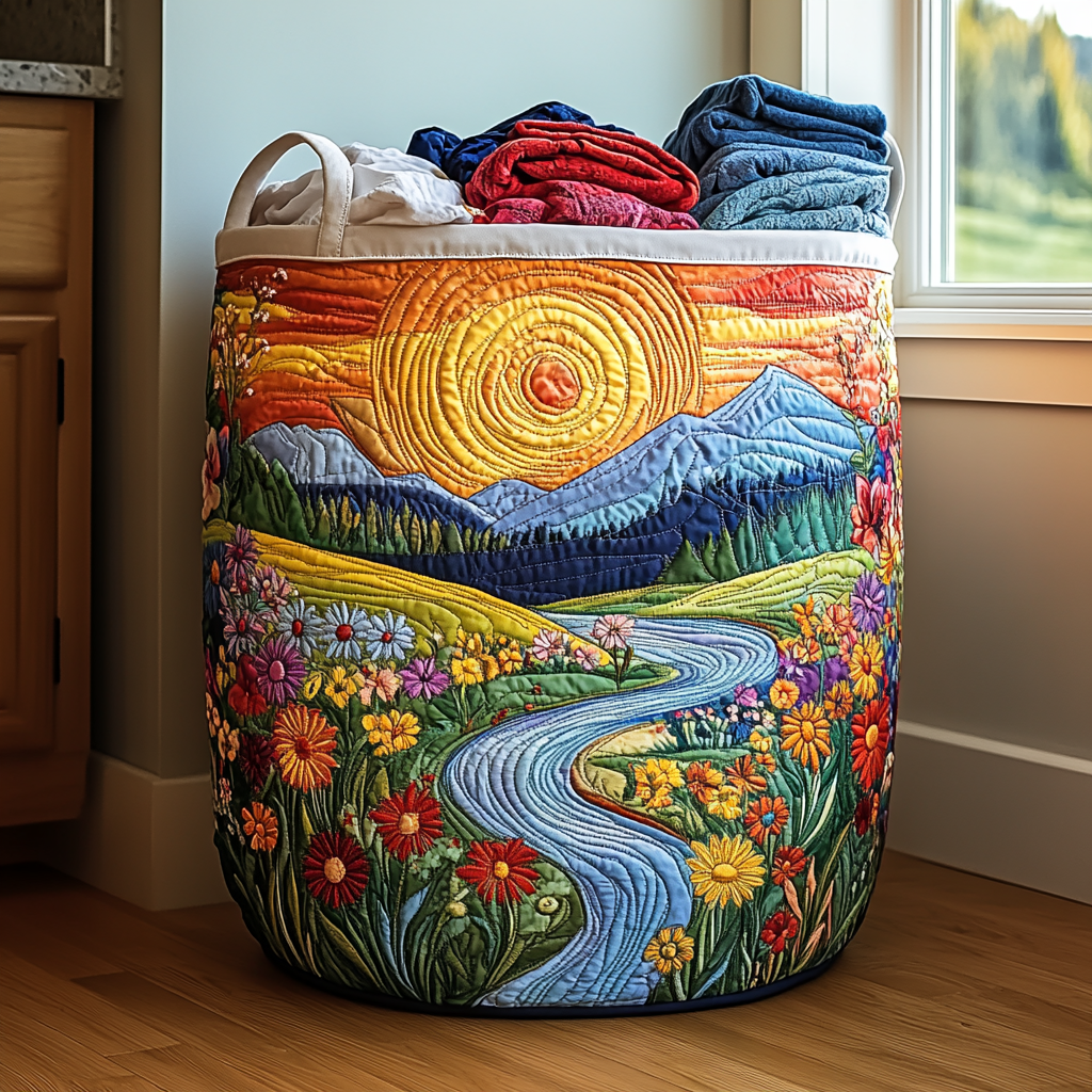 Blossom of the River Laundry Basket