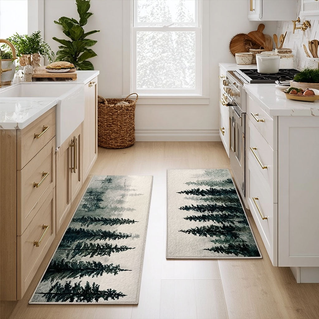 Pleun - Nature-Inspired Kitchen Mat with Stream Design