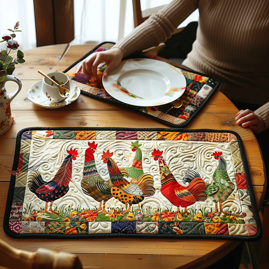 Zoë - Chicken Quilted Placemat