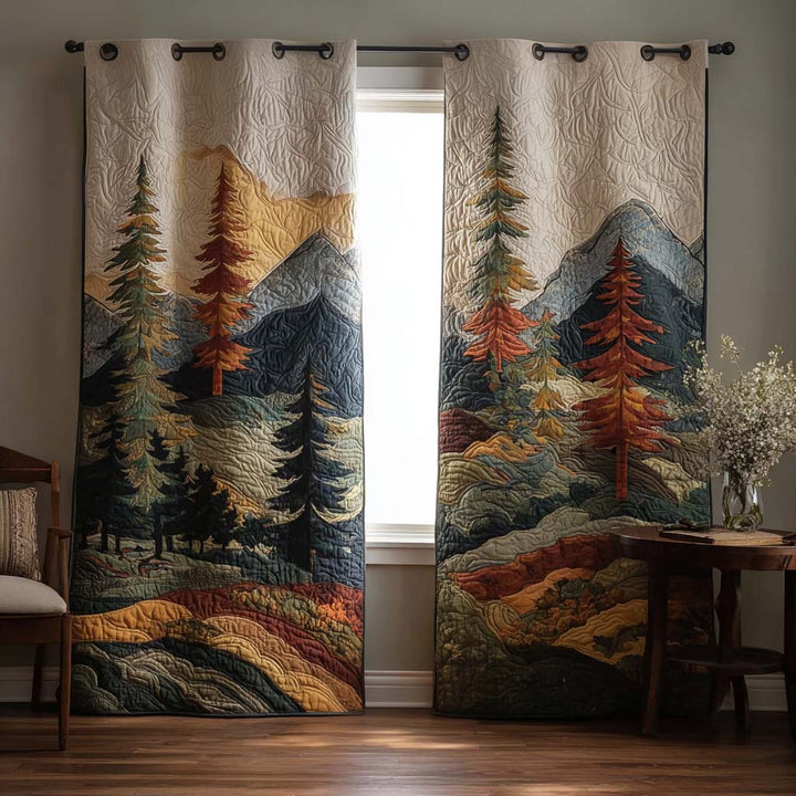 Rianne - Rustic Mountain Top Quilted Curtains