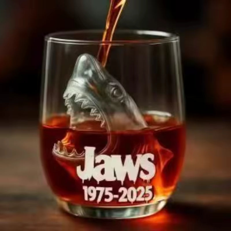 Shark Head Glass Sculpture