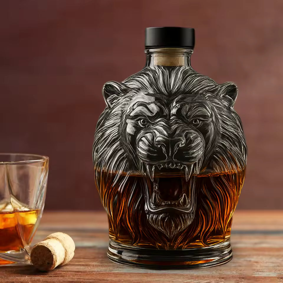 Lion-Head Whiskey Decanter