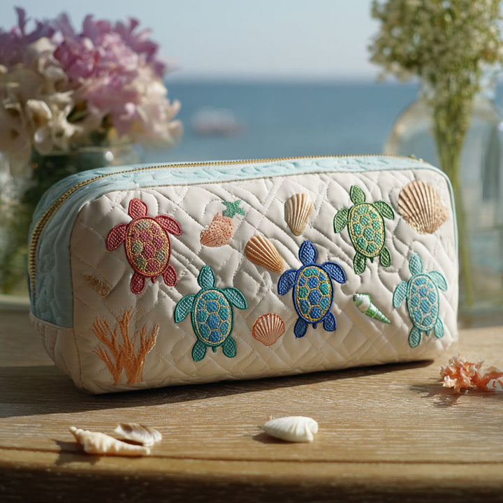 Fenna - Sea-Inspired Quilted Toiletry Bag