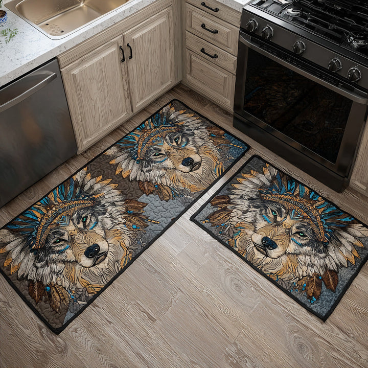 Wolf Design Natural Kitchen Mat with Pad by Puck