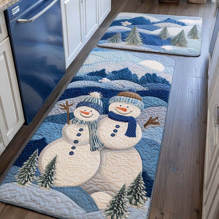 Ubel - Cheerful Winter Snow Kitchen Mat