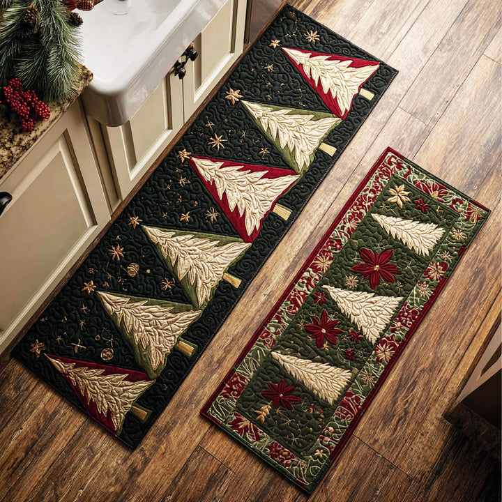 Machteld Winter Kitchen Mat Featuring Snowy Tree Design