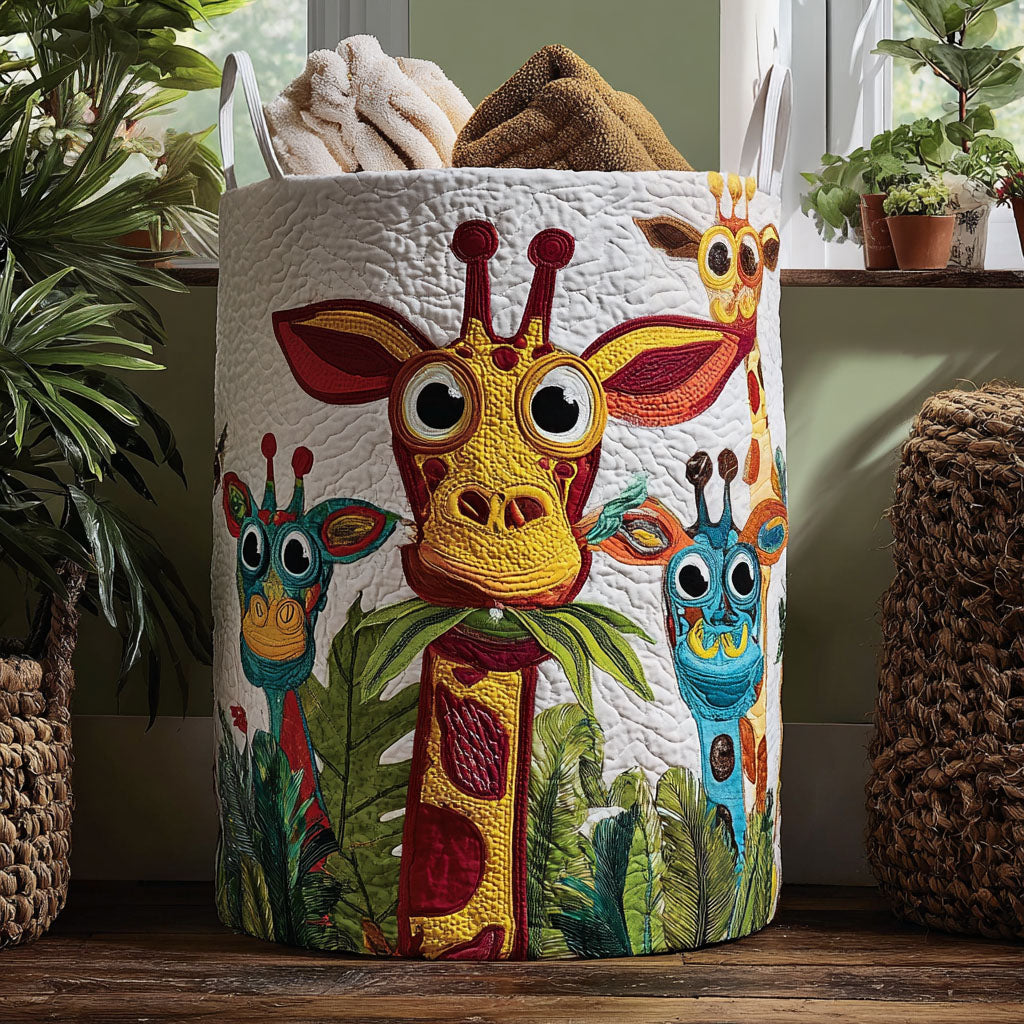 Catch Me If You Can Quilted Laundry Basket