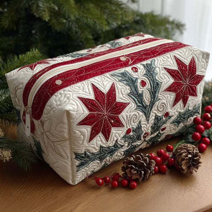 Renske - Stitched Star Petals Quilted Toiletry Bag