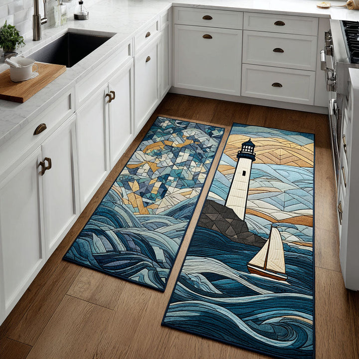 Idske - Sunny Lighthouse Kitchen Mat