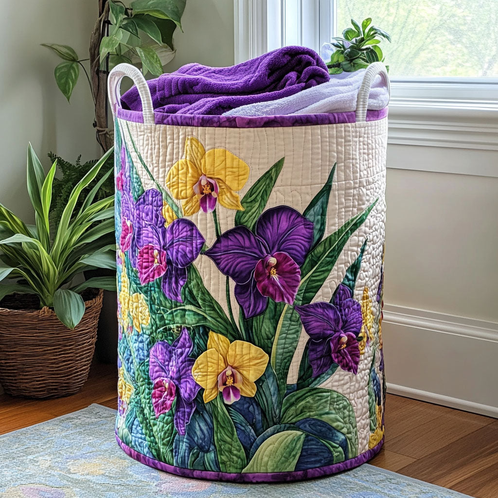 Orchid Sunset Padded Laundry Basket