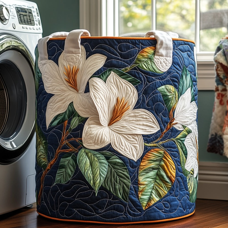 Soft Magnolia Padded Laundry Basket