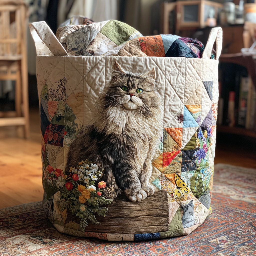 Mustache Band Pleated Laundry Basket