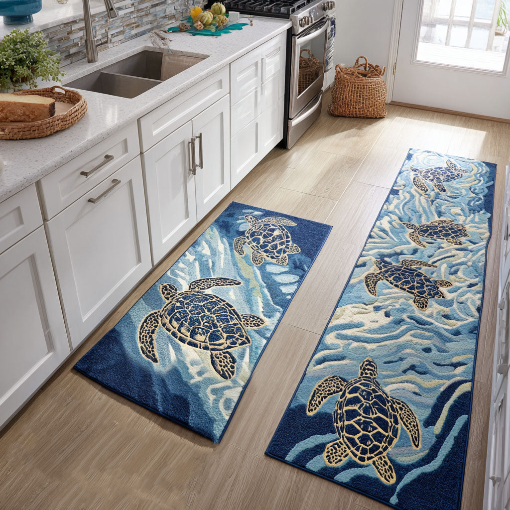 Anna - Sea Turtle Kitchen Mat