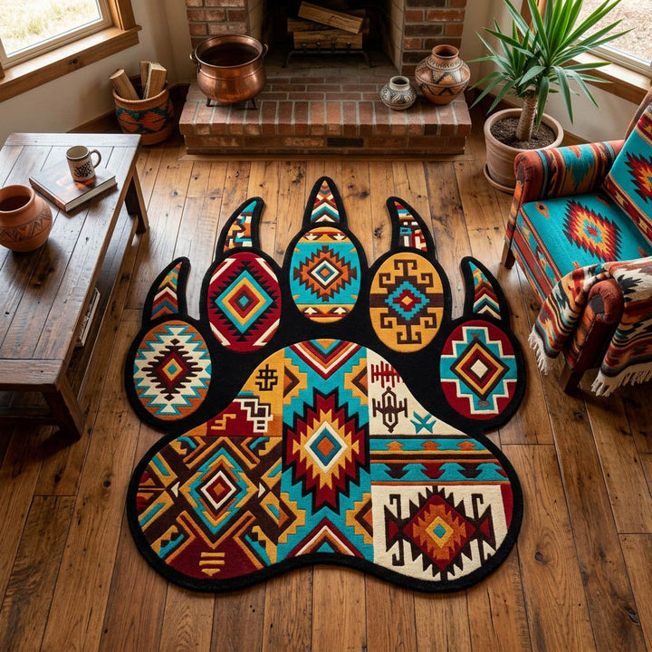 Sophie - Custom Tribal Paw-Shaped Decorative Area Rug