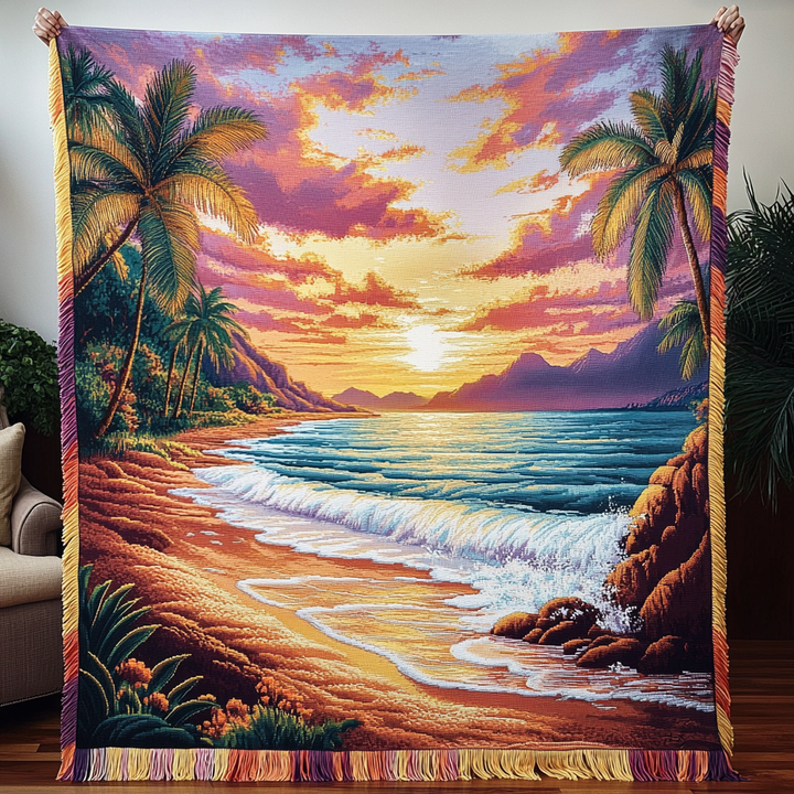 Anna - Tropical Dawn Quilted Blanket