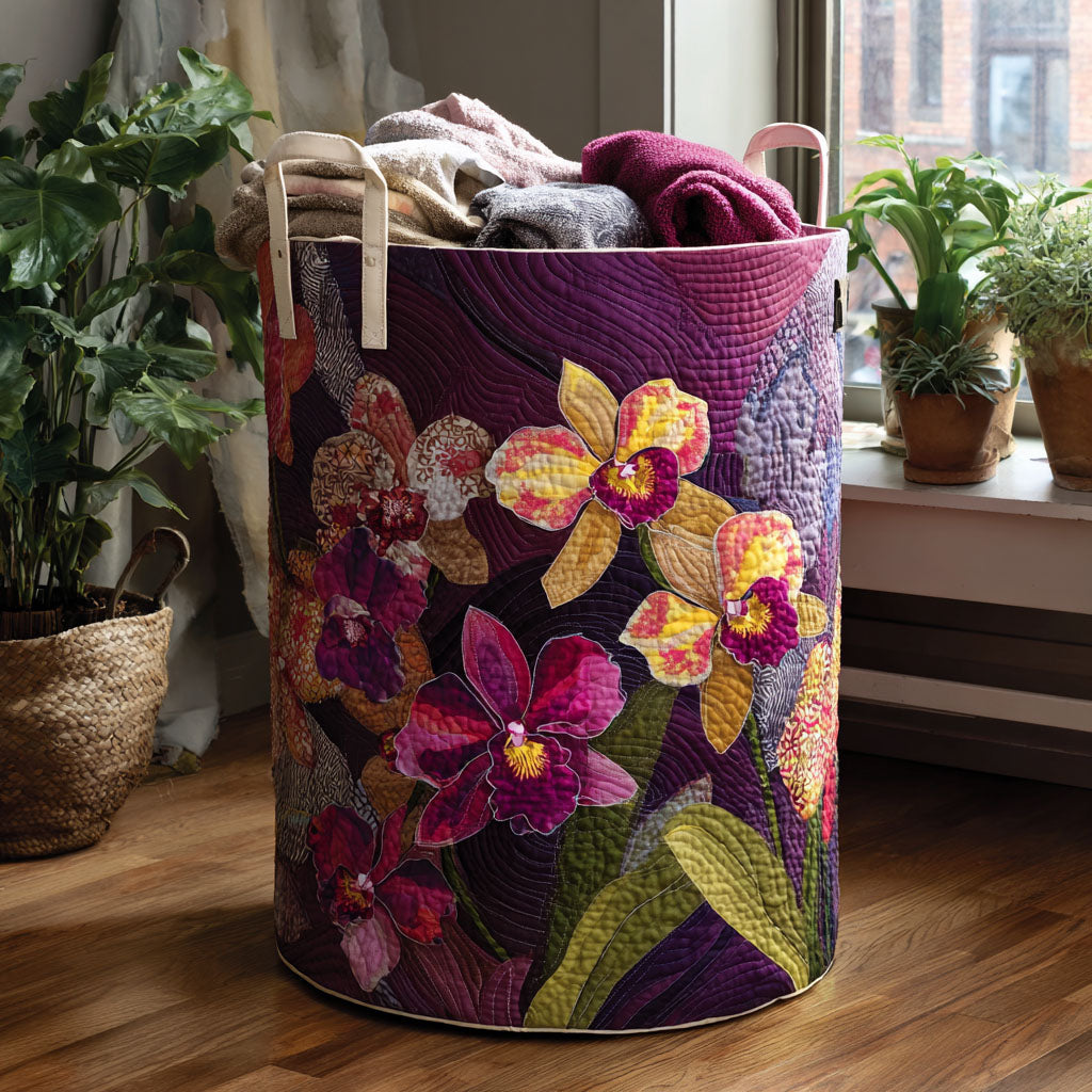 Opulent Tropical Velvet Laundry Hamper