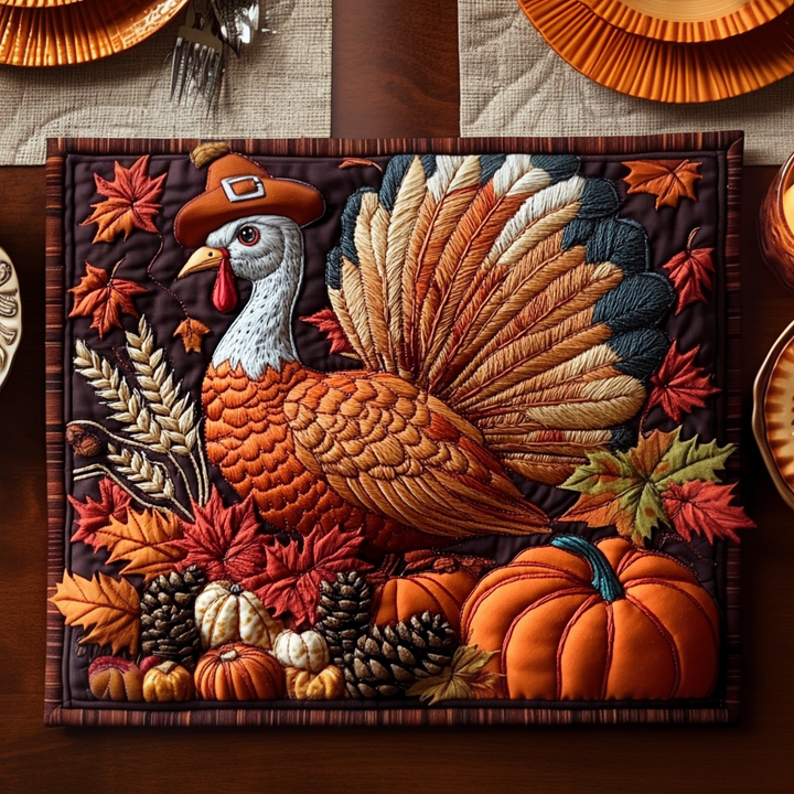 Isa - Blessed Turkey Quilted Placemat