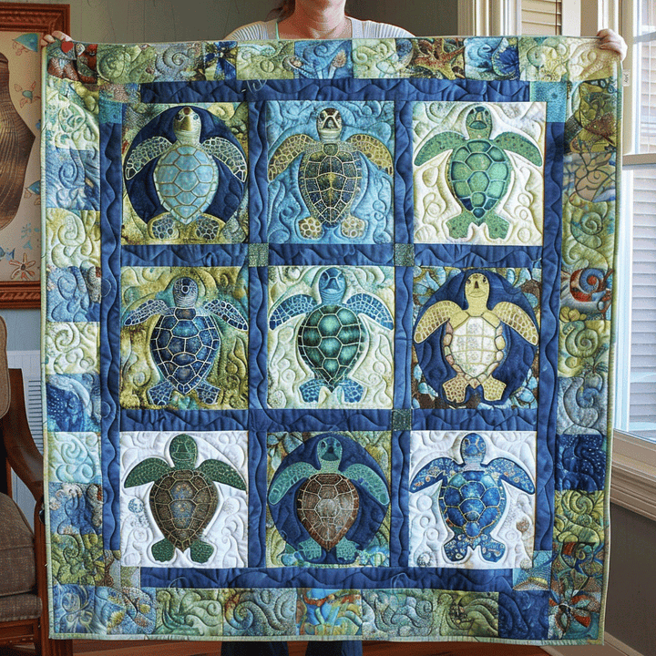 Janne - Turtle Tide Quilted Blanket