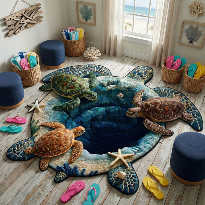 Fenna - Custom Turtle-Shaped Decorative Area Rug