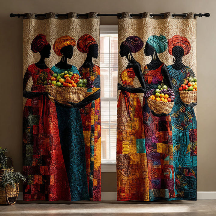 Jolien - Warm Echo Quilted Curtains