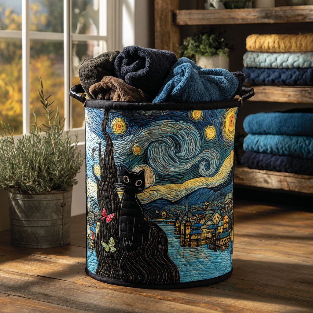 Mustaches in the Wind Upholstered Laundry Basket