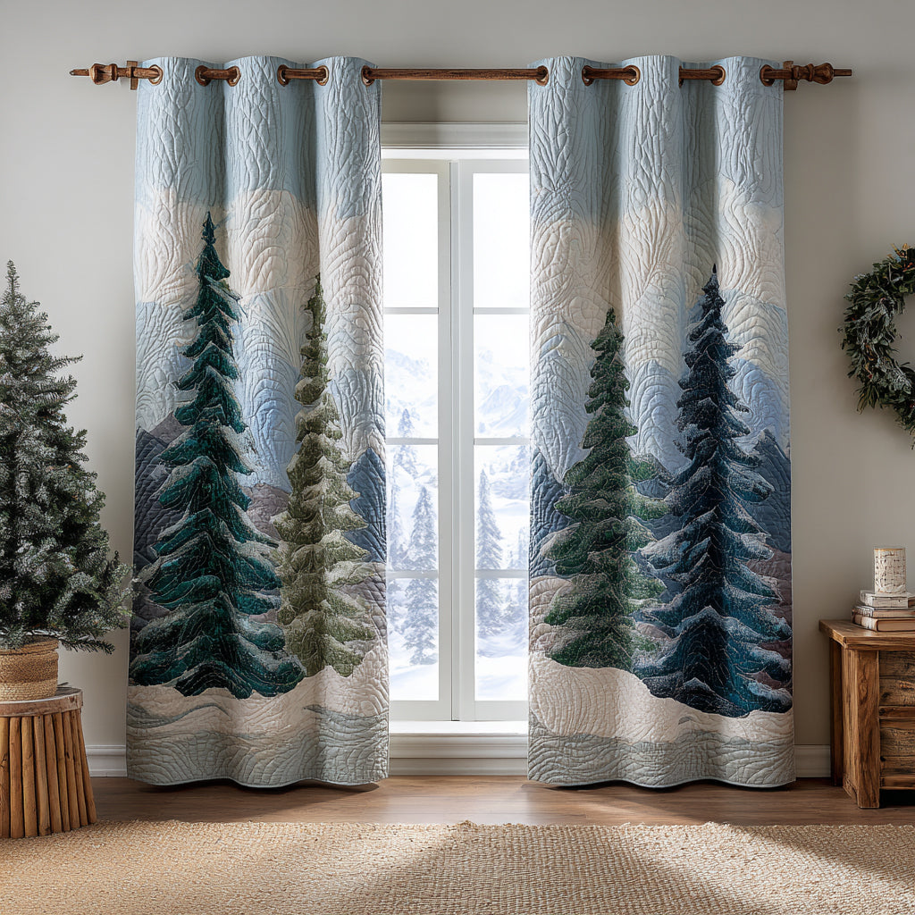 Eline - Whispering Leaves Quilted Curtains