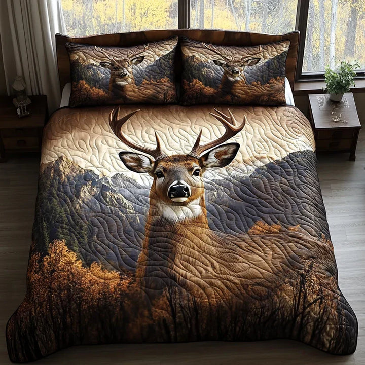 Forest Animals 3-Piece Stitched Duvet Cover Set