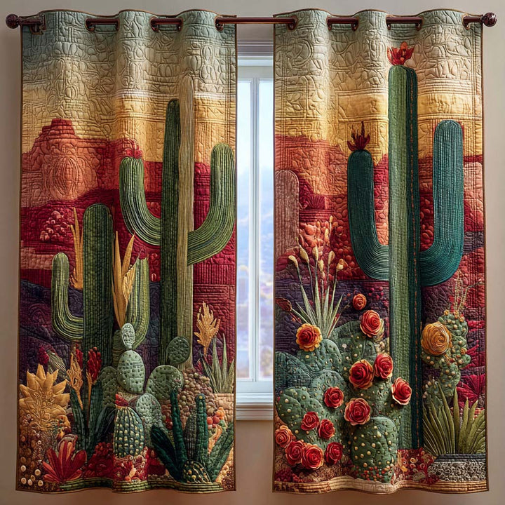 Wietske - Wild Canyon Shrubs Padded Curtains
