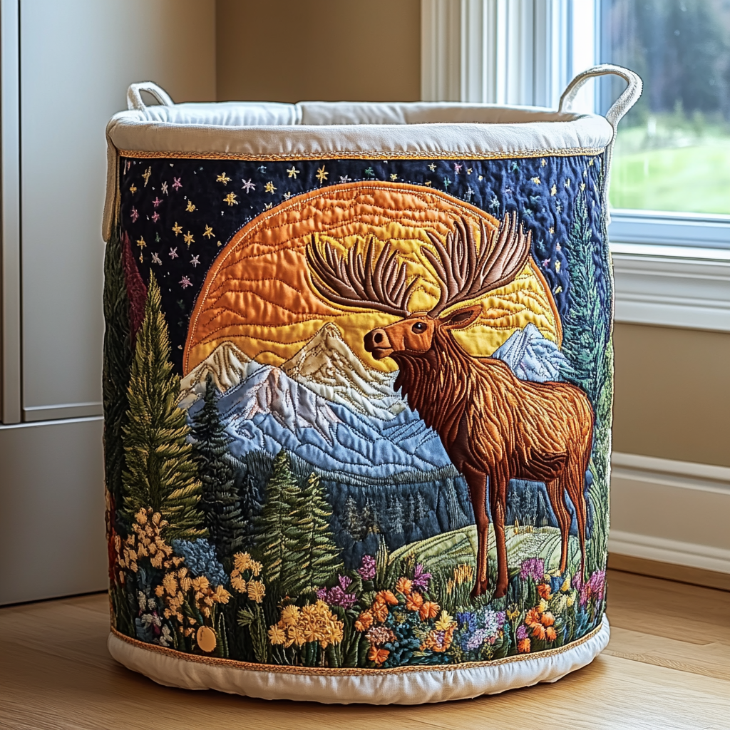 Forest Upholstered Laundry Hamper