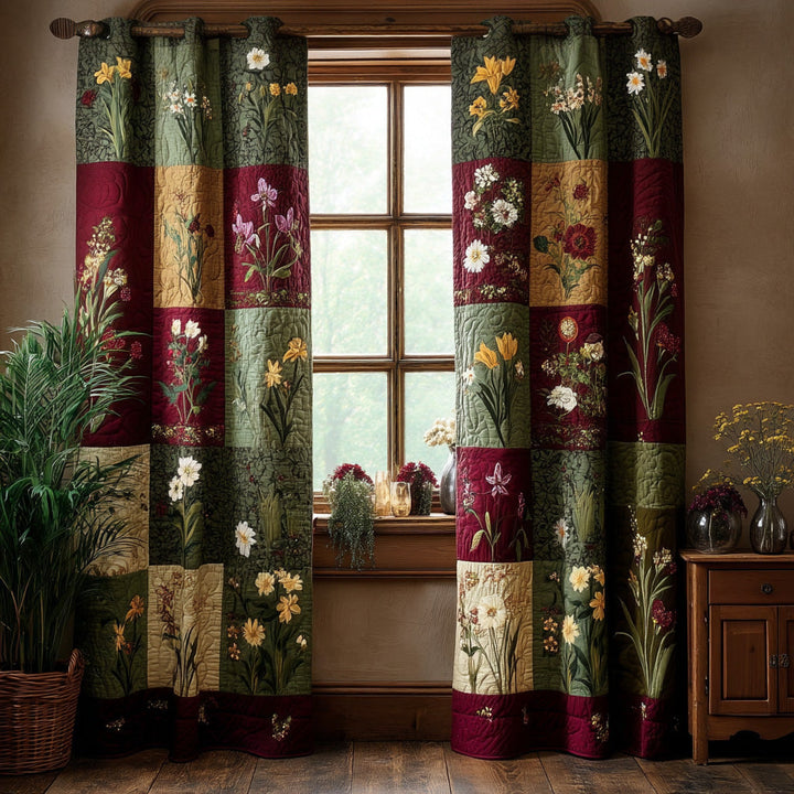 Noortje - Dreamy Wildflower Quilted Curtains
