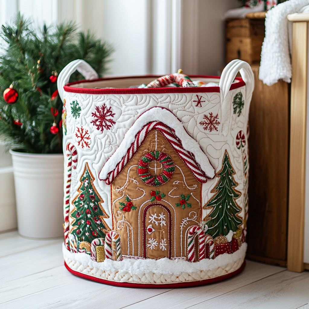 Winter Spirit Upholstered Laundry Basket