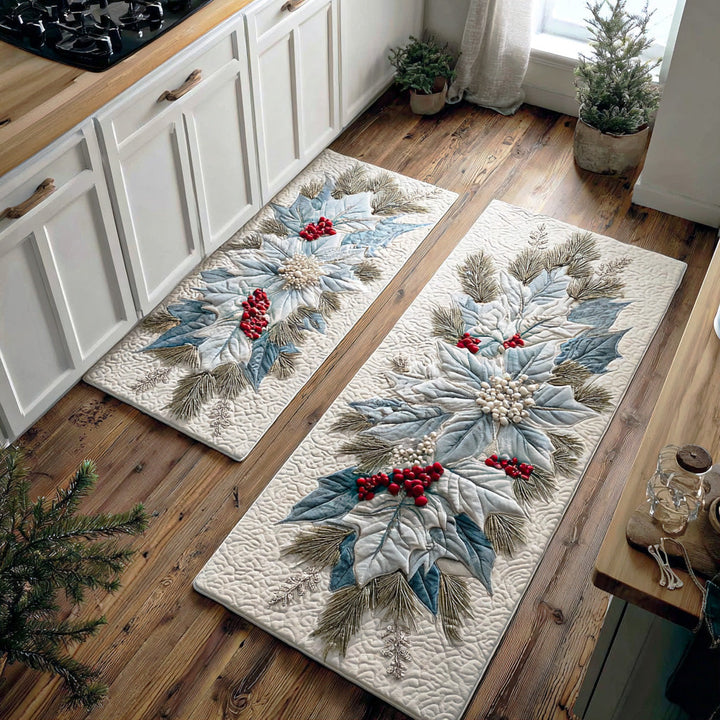 Tessa - Winter Charm Kitchen Mat with Christmas Star Design